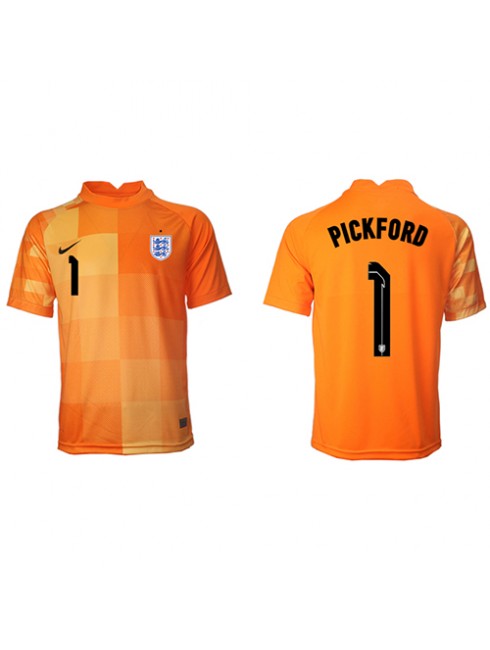 England Jordan Pickford #1 Målvakt Replika Borta Kläder VM 2022 Kortärmad